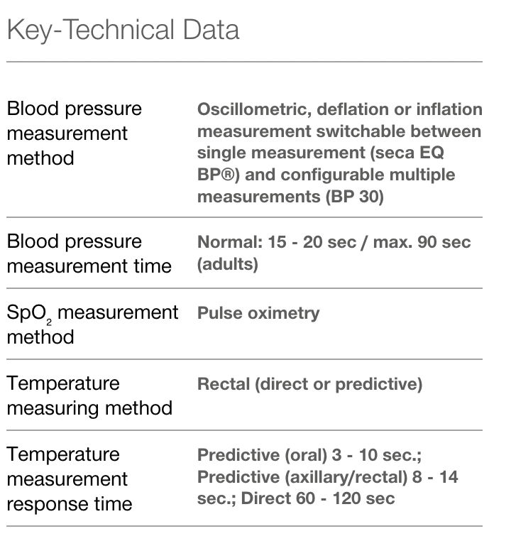Seca mVSA 535: Spot-check Vital Signs Monitor